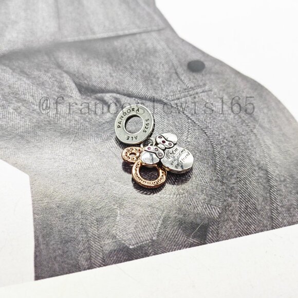 Pandora Minnie Mouse Silhouette Double Dangle Charm - Picture 6 of 6